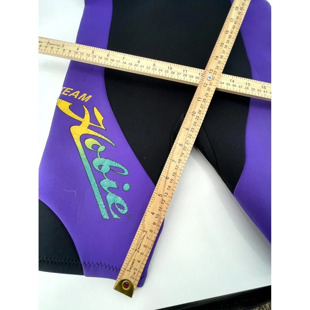 Team‎ Hobie Stearns Wetsuit Mens Medium Purple Black Logo Short Sleeve Running